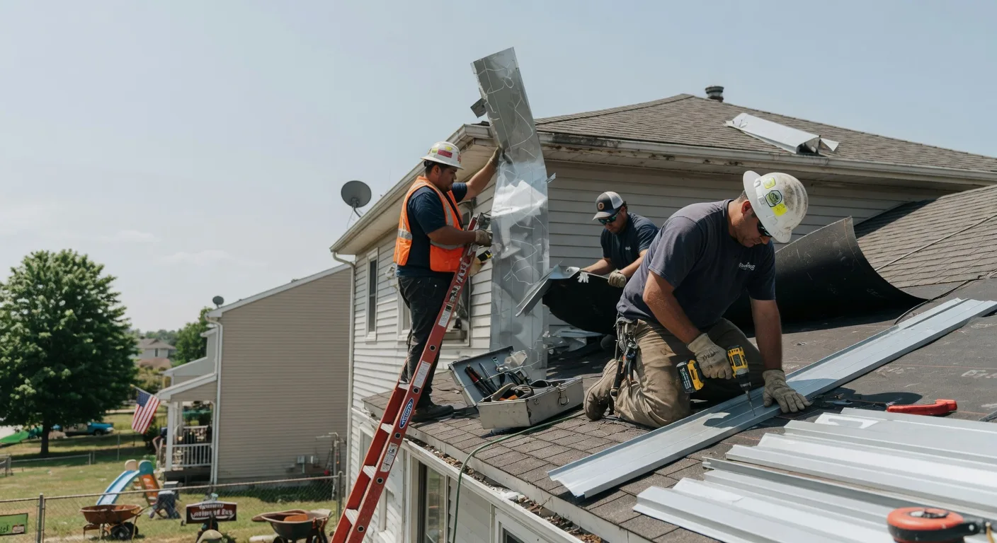 Storm Damage Metal Roof Repair in Milford Square, PA